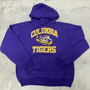 Columbia Tigers Purple Hoodie Sweatshirt Pullover Hooded‎ Fleece M